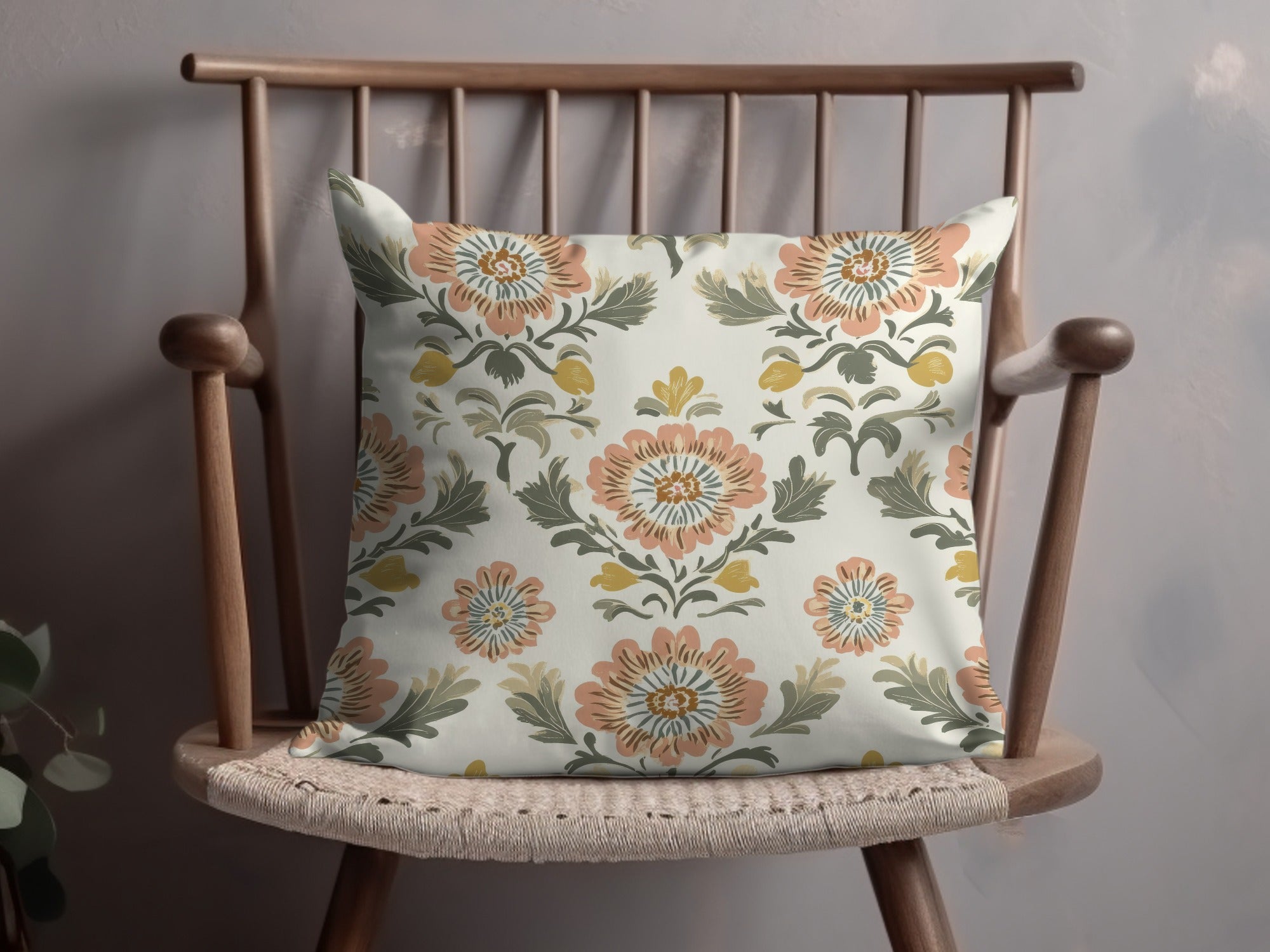 Floral Arrangement Featuring A Seamless Indian Pattern Floral Chintz