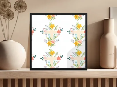 Floral Cross Seamless Pattern, Spring Easter Digital Paper, Religious Fabric Design, Pastel Flowers, Christian Background, JPEG Download