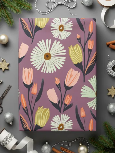 Floral Digital Paper, Daisy Seamless Pattern, Flowers Digital Download, Scrapbooking Paper, Fabric Design, Floral Print, Digital Design