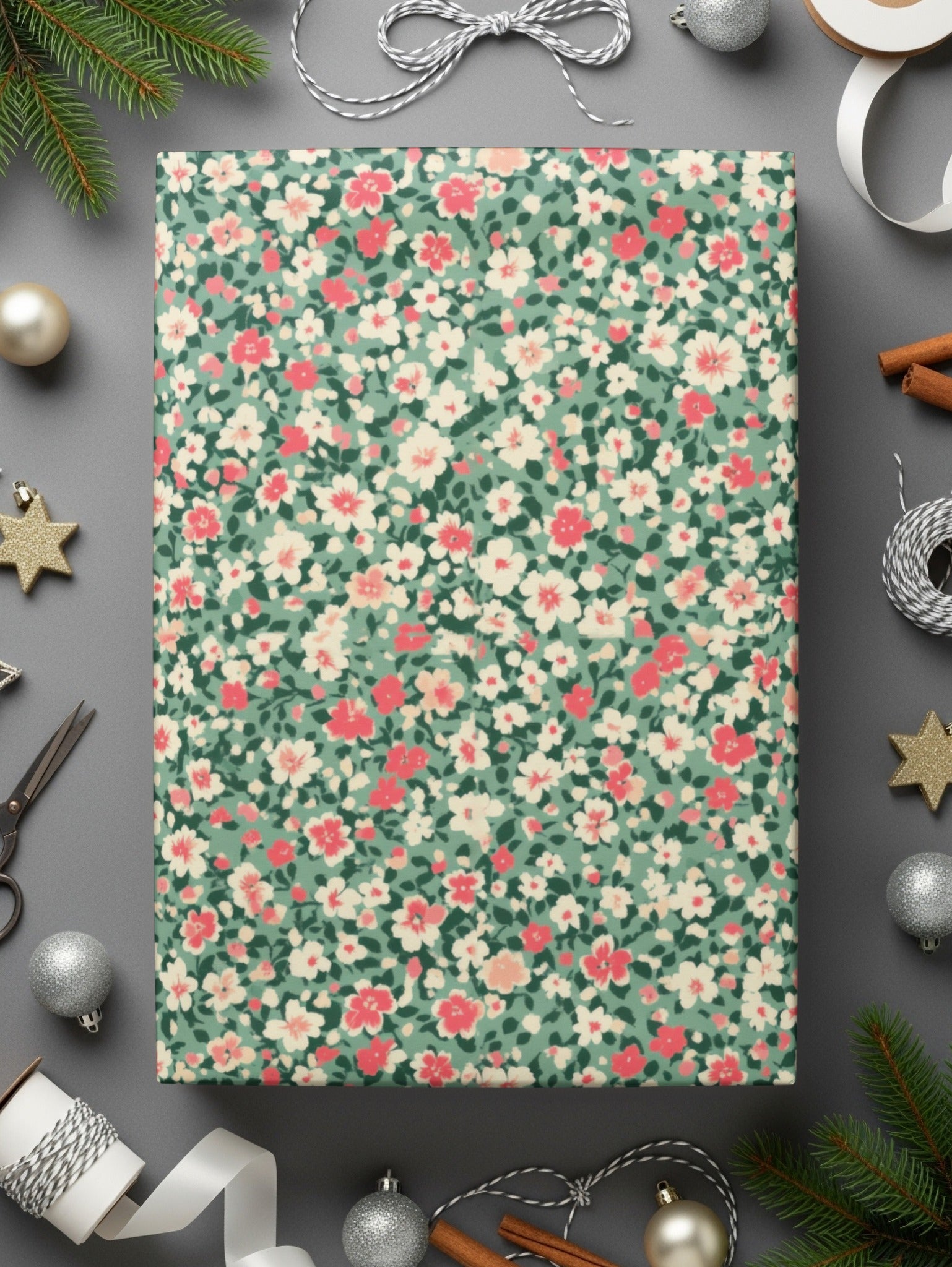 Floral Digital Paper, Ditsy Flower Seamless Pattern, Small Print Fabric Design, Pretty Floral Print, Digital Download, Repeating Pattern