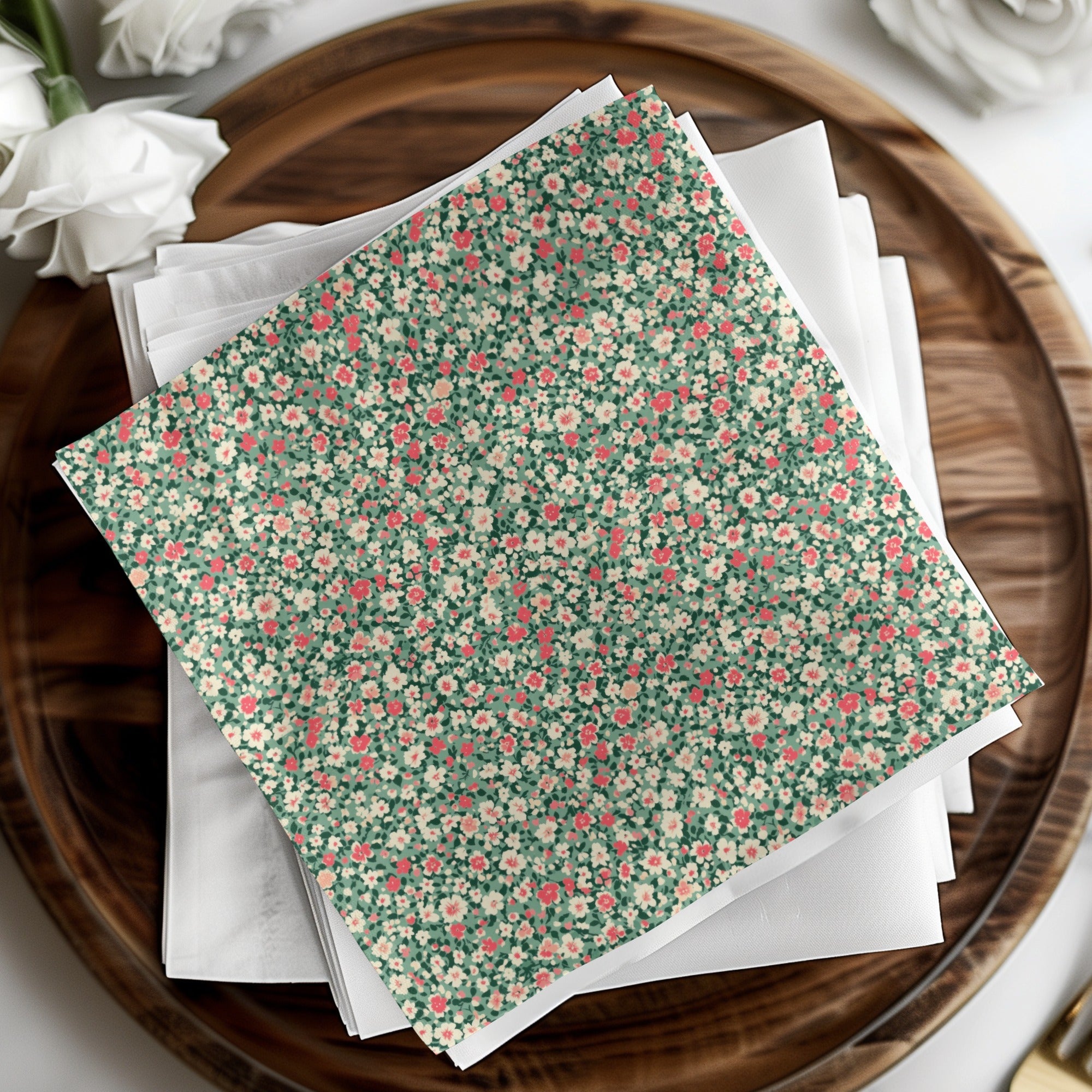 Floral Digital Paper, Ditsy Flower Seamless Pattern, Small Print Fabric Design, Pretty Floral Print, Digital Download, Repeating Pattern