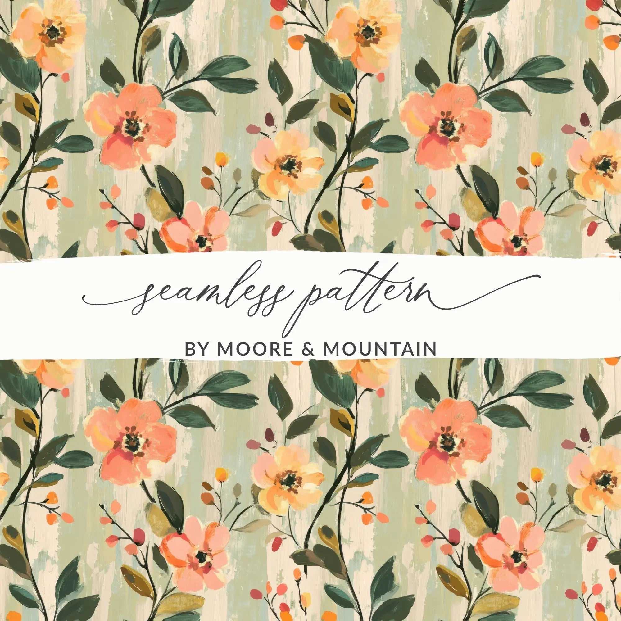 Ditsy Floral Digital Paper, Seamless Flower Pattern, Botanical Design, Scrapbook Paper, Fabric Design, Printable Pattern, Digital Download