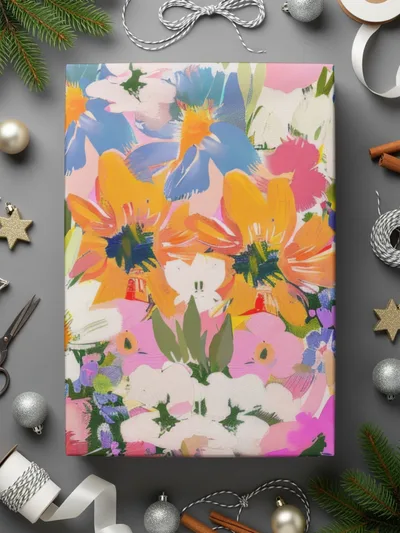 Preppy Floral Digital Paper, Seamless Flower Pattern, Colorful Floral Background, Scrapbook Paper, Commercial Use Digital Product