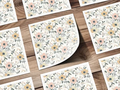 Floral Digital Paper, Seamless Flower Pattern, Commercial Use Allowed, Digital Download, Print on Demand, Flower Background, JPEG Files