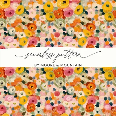 Ditsy Floral Digital Paper, Seamless Flower Pattern, JPEG File, Watercolor Flower Digital, Spring Flowers, Digital Download, Scrapbook Paper