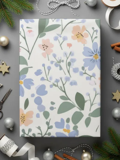 Neutral Flowers Background Seamless Boho Ditsy Floral Pattern Blush Pink