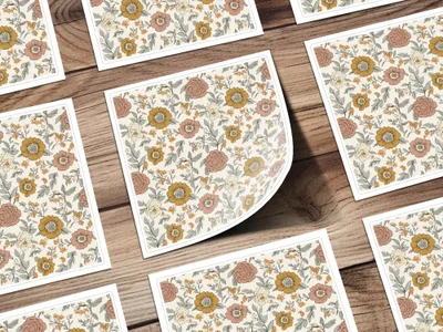 Floral Digital Paper, Seamless Pattern, Flower Digital Download, Commercial Use, JPEG, Roses, Boho Flowers, Print on Demand, Wallpaper
