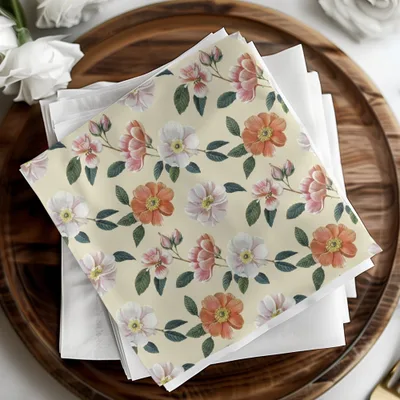 Floral Digital Paper, Seamless Rose Pattern, Pink and White Flower, Floral Background, Commercial Use Digital Designs