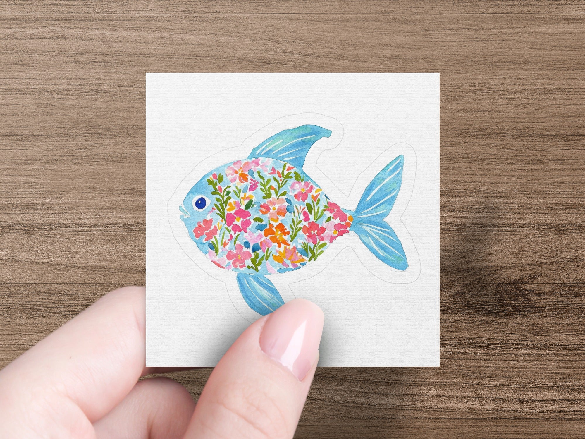 Floral Fish SVG Digital Download, Whimsical Ocean Art Clip Art, Preppy Summer Beach House Decor Craft File, Sea Creature Pattern Print SVG