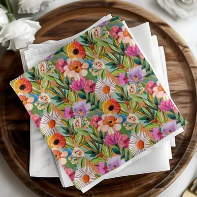 Floral Pattern Digital Paper, Flower Seamless Pattern Design, Spring Summer Fabric Design, Scrapbook Paper, Commercial Use, POD License