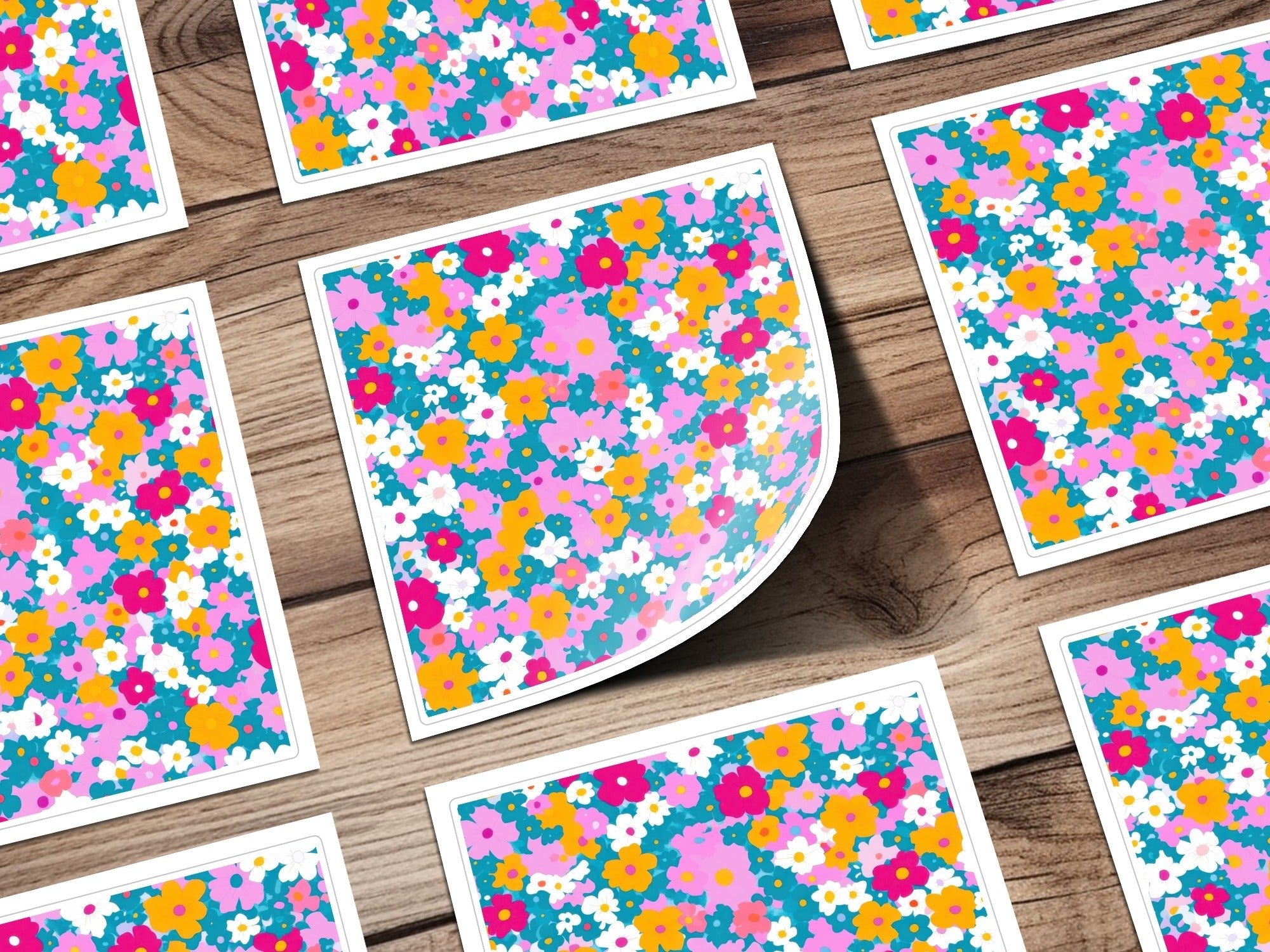Ditsy Girly Seamless Background for Commecial Use POD Use Retro Daisies