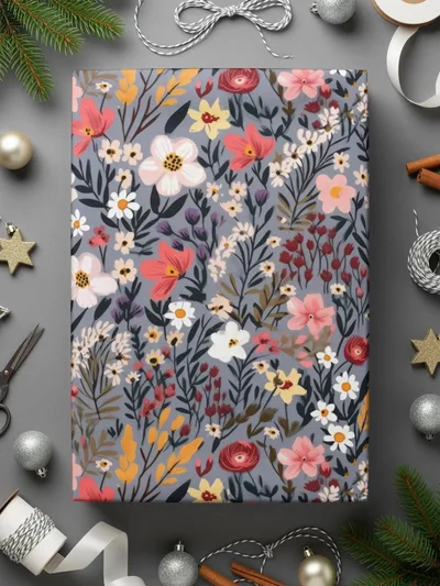 Floral Pattern Digital Paper, Seamless Flower Design, Spring Blossom Repeat, Printable Scrapbook Paper, Floral Background