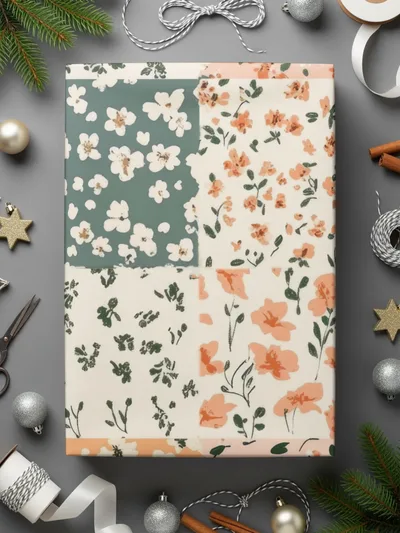 Floral Pattern Digital Paper, Seamless Flower Pattern, Cute Background, Botanical Design, Scrapbook Paper, Fabric Print