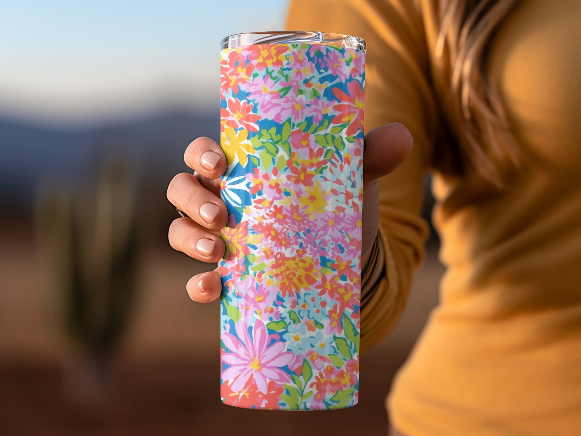 Preppy Digital Floral Seamless Pattern