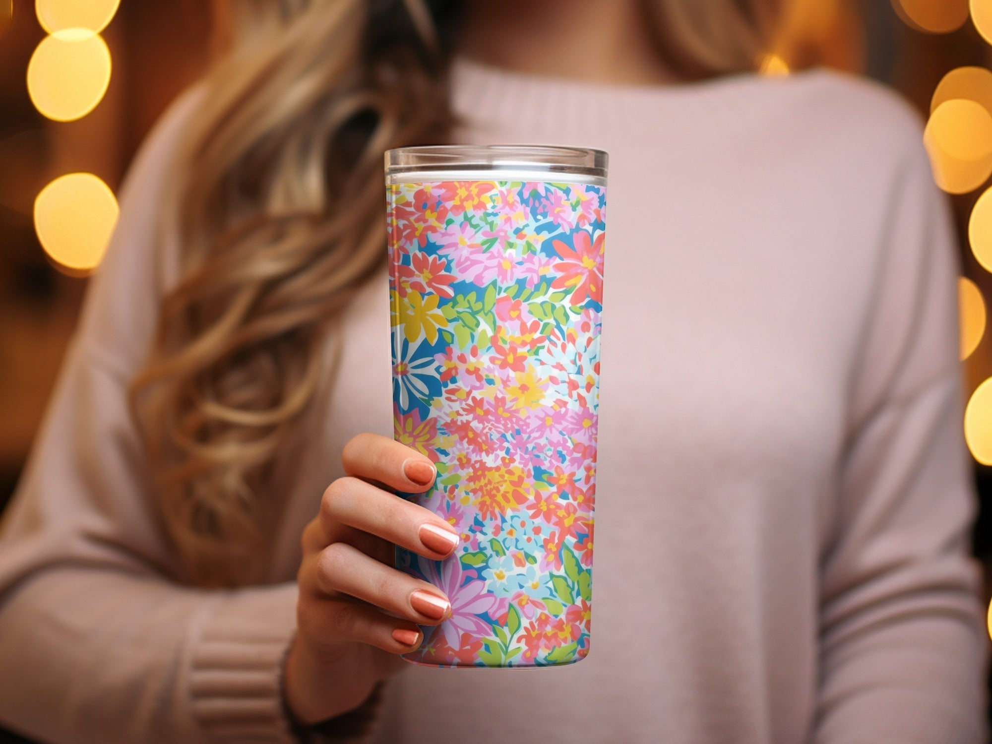 Preppy Digital Floral Seamless Pattern