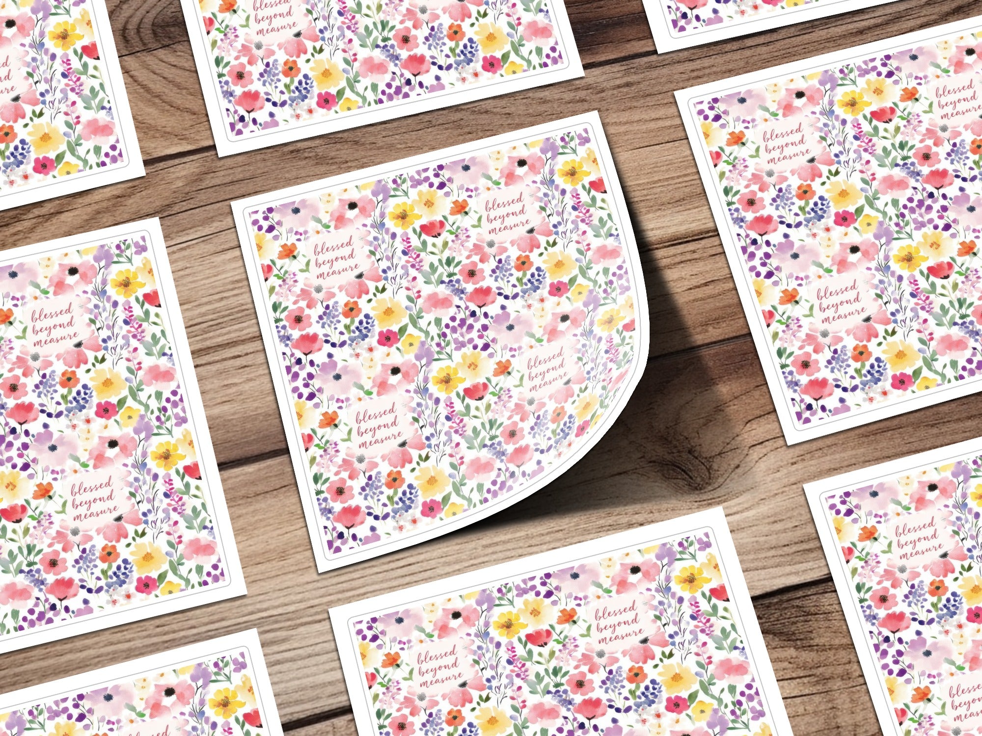 Floral Seamless Pattern, Blessed Beyond Measure Print, Christinas Seamless Pattern Floral Fabric Design, Spring Flowers Pattern
