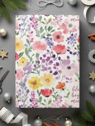 Floral Seamless Pattern, Blessed Beyond Measure Print, Christinas Seamless Pattern Floral Fabric Design, Spring Flowers Pattern