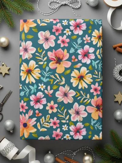 Floral Seamless Pattern, Botanical Digital Paper, Flower Repeat Design, Fabric Print Digital Download, Commercial Use, 2 JPEG Scales