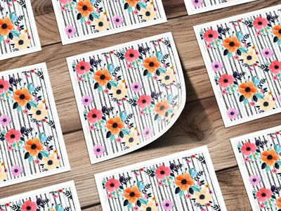 Floral Seamless Pattern Digital, Flower Stripes Design, Fabric Print, Scrapbooking Paper, Digital Download for Crafts, Commercial Use