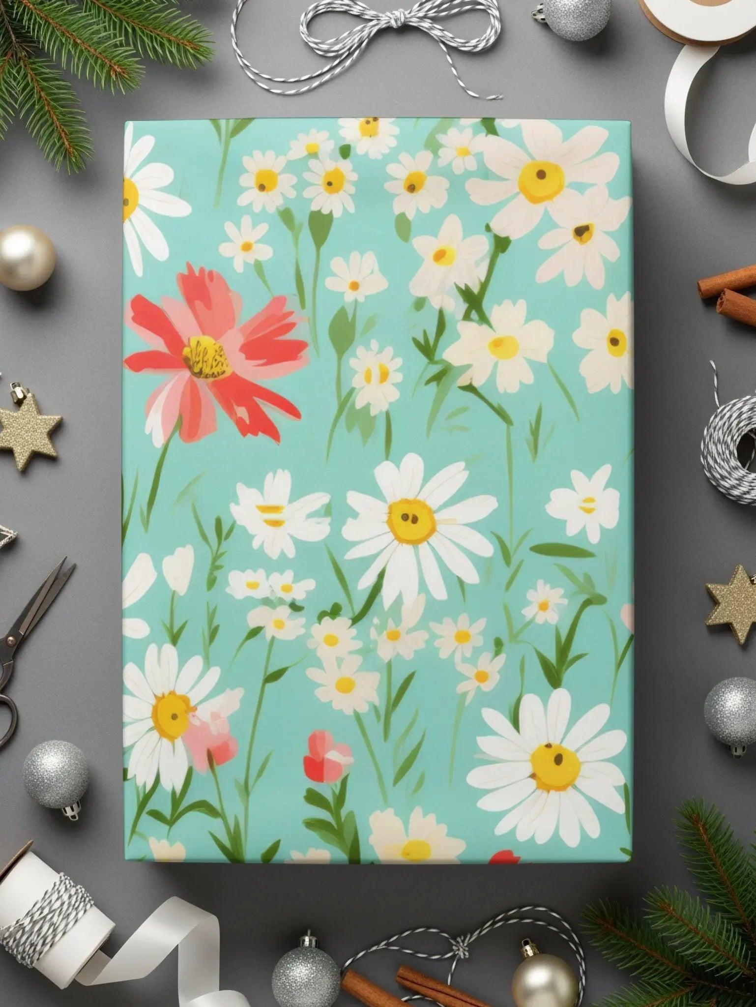 Ditsy Floral Seamless Pattern, Digital Paper, Flower Pattern Download, Daisy Pattern, Botanical Print, Digital Background, Fabric Pattern