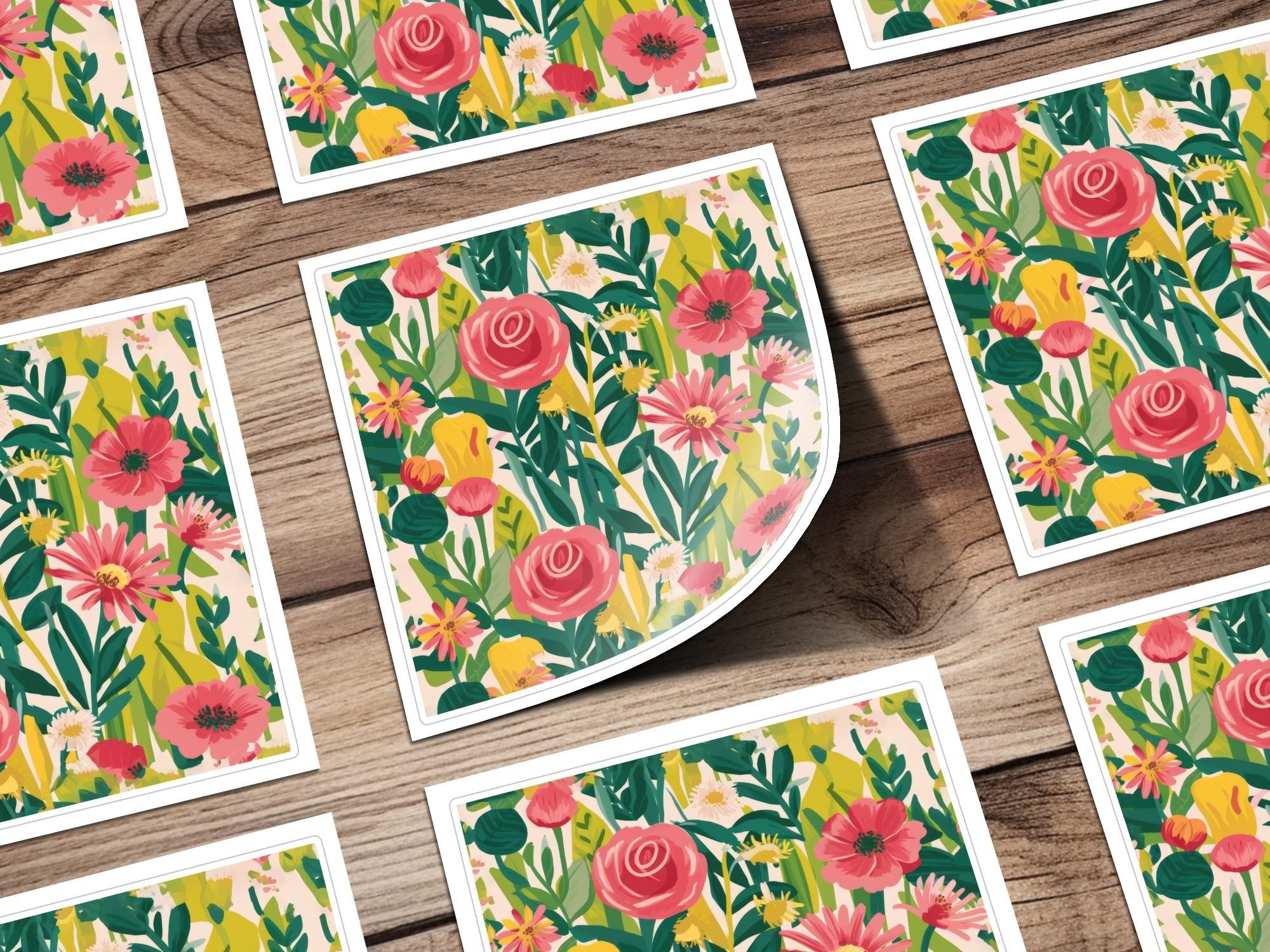 Floral Seamless Pattern Digital Paper, Rose Flower Pattern, Botanical Repeat Pattern, Fabric Design, Commercial Use, Scrapbooking Paper