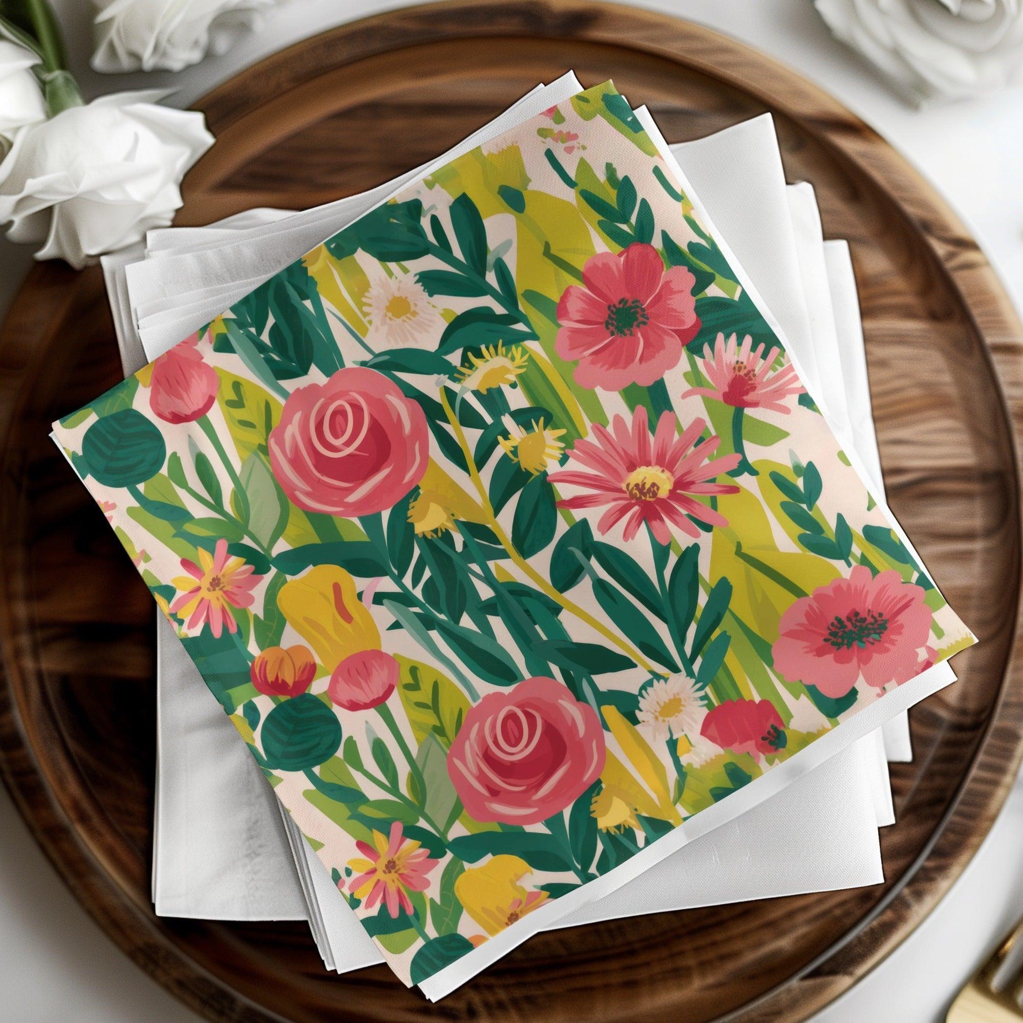 Floral Seamless Pattern Digital Paper, Rose Flower Pattern, Botanical Repeat Pattern, Fabric Design, Commercial Use, Scrapbooking Paper