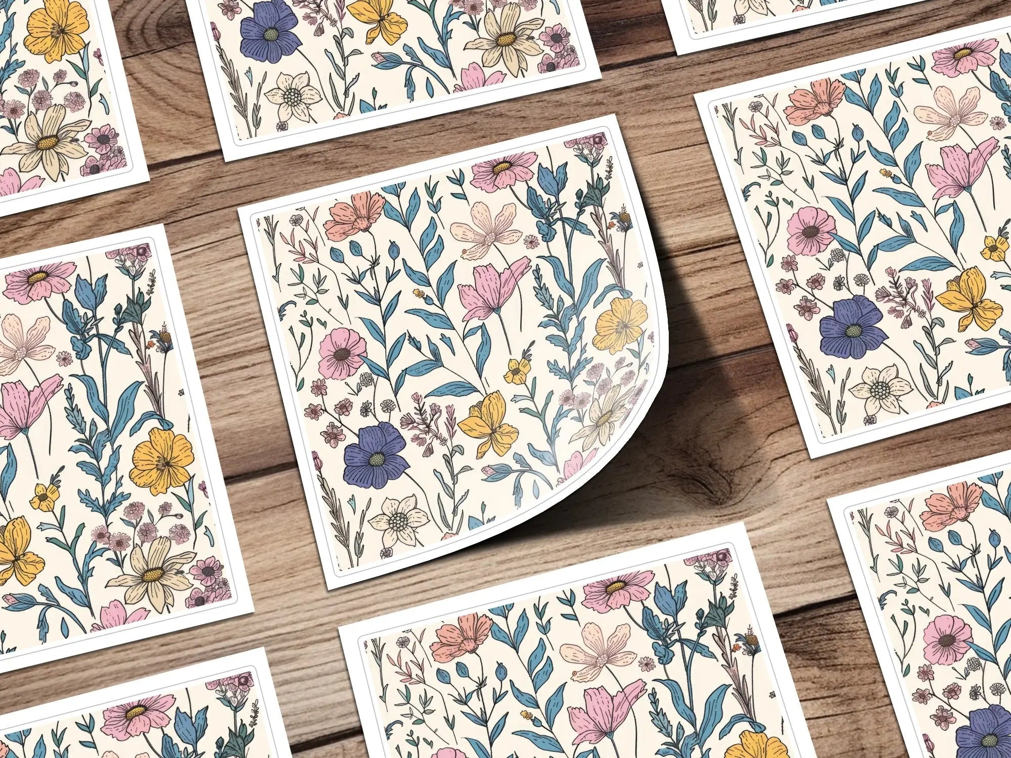 Floral Seamless Pattern Digital, Pastel Flower Background JPEG, Textile Design Printable, Scrapbook Paper, Fabric Design, Digital Download