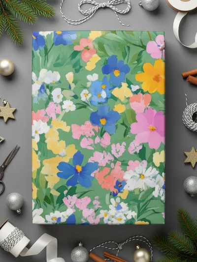 Floral Seamless Pattern Digital, Wildflower Garden Digital Paper, Colorful Floral Pattern, Scrapbook Paper, Fabric Design, Flower Print