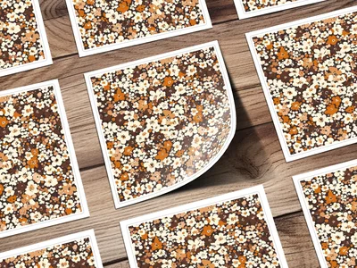 Flowers Ditsy Floral Seamless Vintage Style Pattern Digital