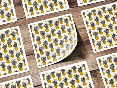 Girly Pineapple Seamless Pattern Commercial Use with Pineapples