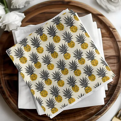 Girly Pineapple Seamless Pattern Commercial Use with Pineapples