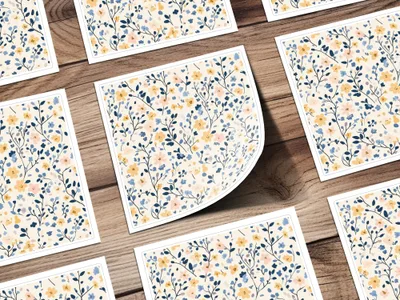 Gentle Ditsy Floral Delight Pattern Digital