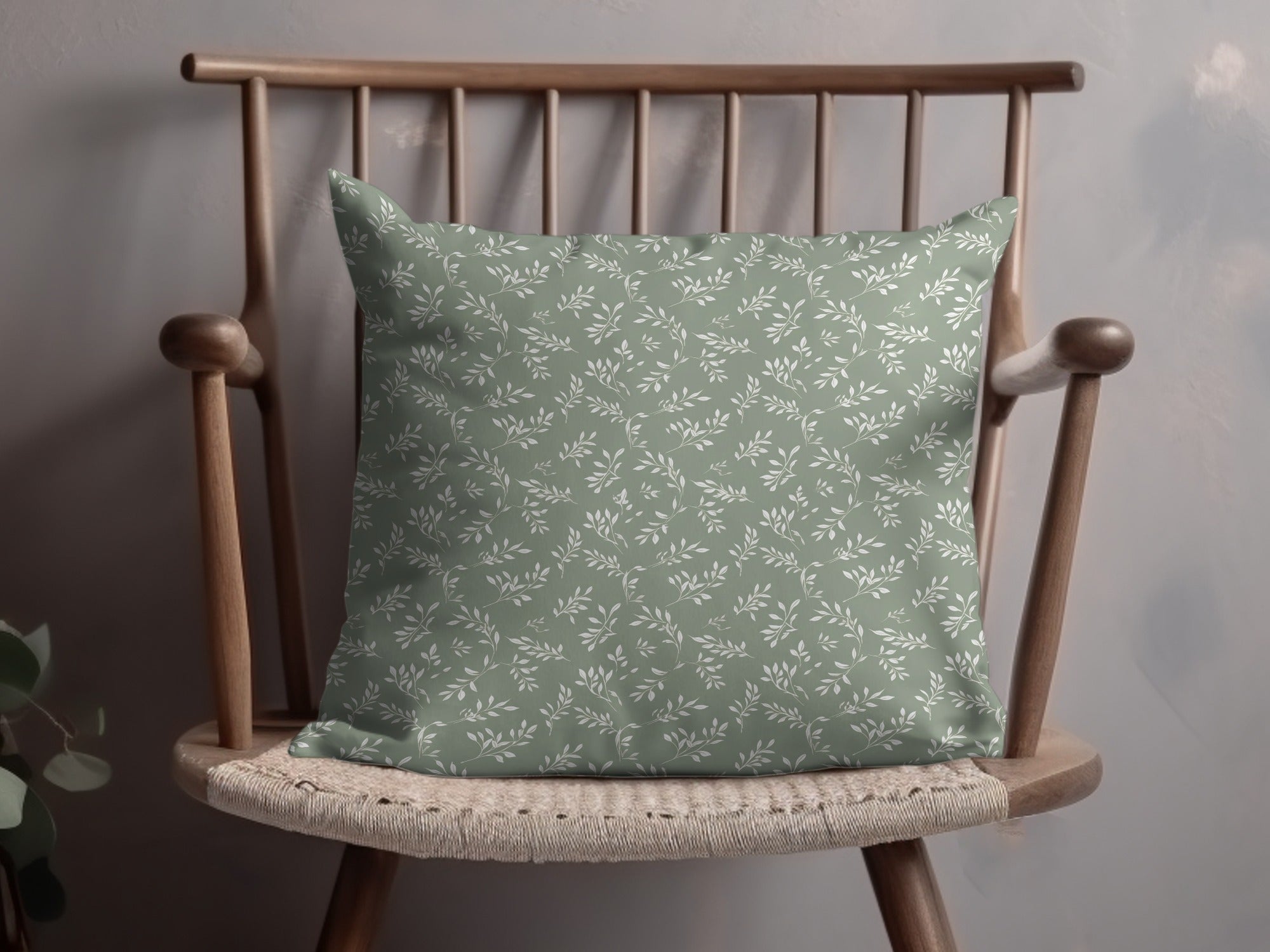 Gentle Seamless Pastel Sage Green Simple Modern Boho Seamless Digital