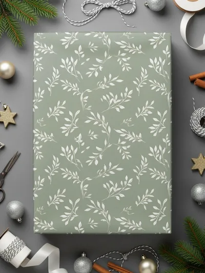 Gentle Seamless Pastel Sage Green Simple Modern Boho Seamless Digital