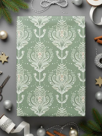 Gentle Seamless Pastel Sage Green Simple Modern Boho Seamless Digital
