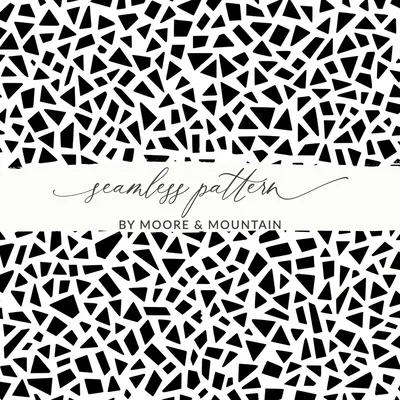 Geometric Digital Paper, Seamless Pattern, Modern Background, Black and White Terrazo Pattern Seamless Stained Glass Geometric Pattern