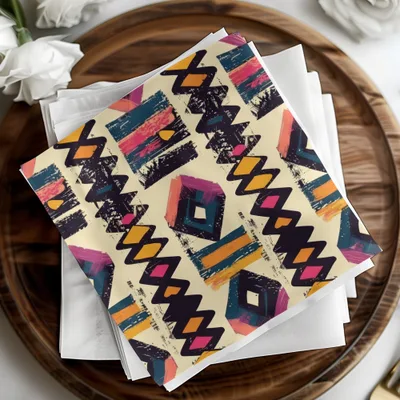 Geometric Indian Light Purple Light Blue Digital
