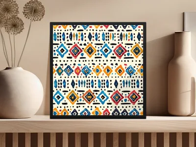 Geometric Indian Light Purple Seamless Aztec Geometric