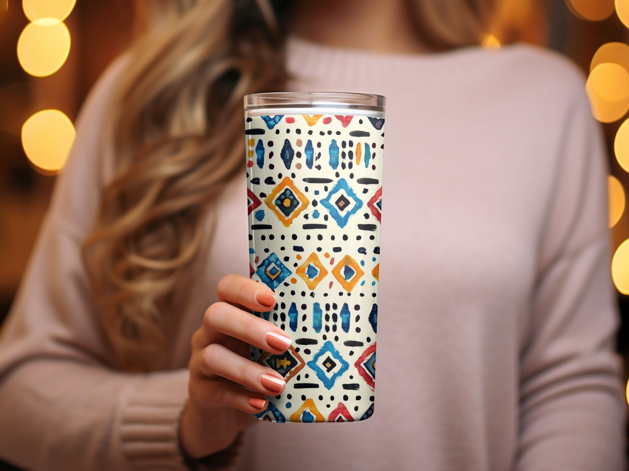 Geometric Indian Light Purple Seamless Aztec Geometric