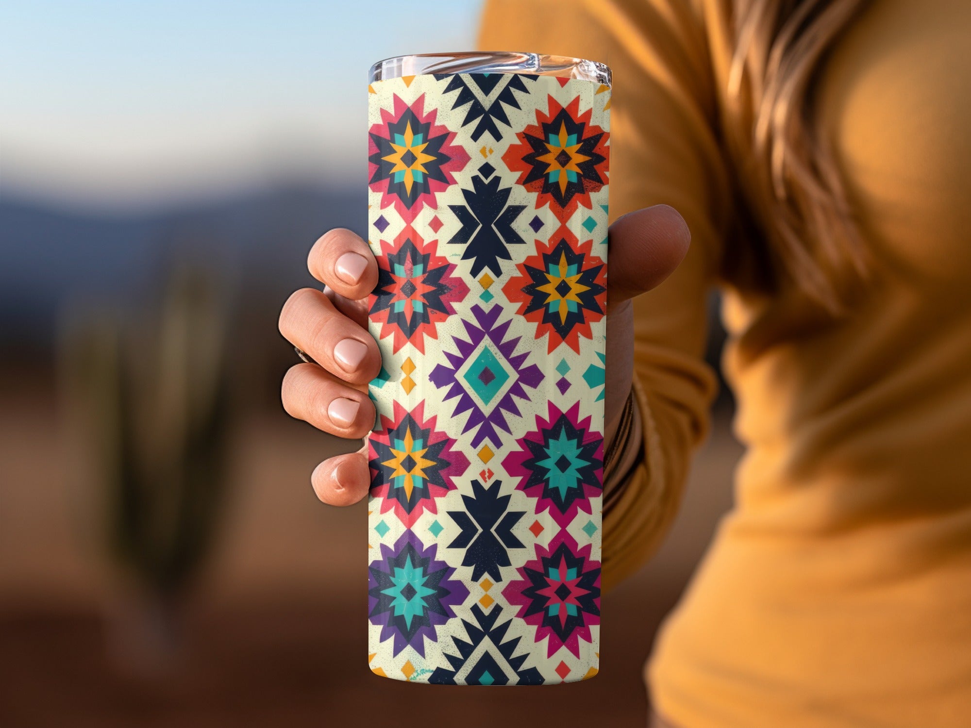 Geometric Native American Seamless Aztec Geometric Pattern Digital