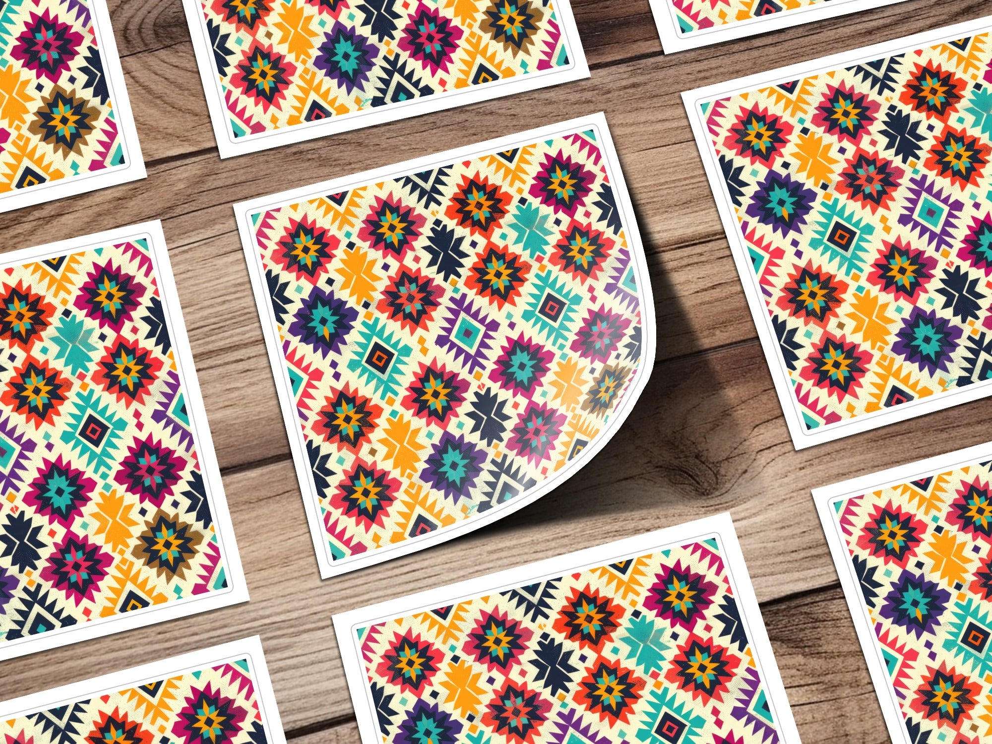 Geometric Native American Seamless Aztec Geometric Pattern Digital