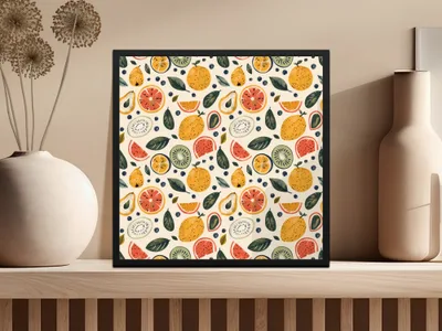 Girly Peaches Seamless Pattern PNG Fruit Digital Paper