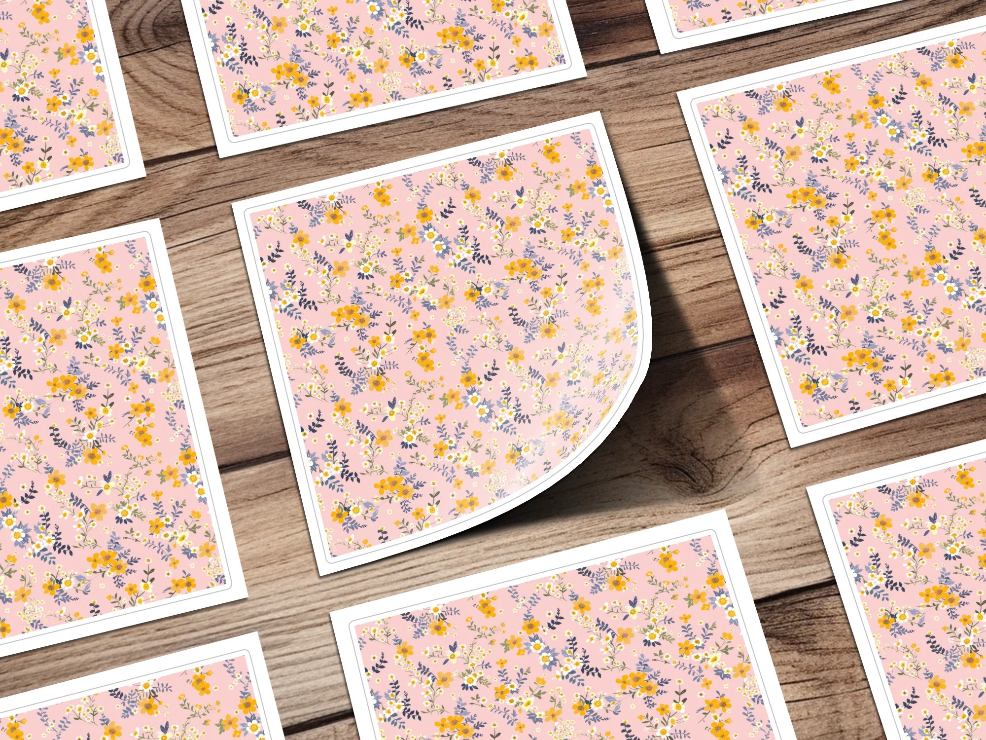 Girly Light Pink Spring Wildflowers Pattern Modern Seamless