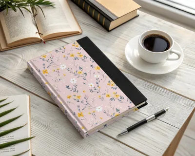 Girly Light Pink Spring Wildflowers Pattern Sublimation Design