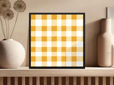 Gold Gingham Seamless Digital Paper, Checkered Pattern Background, Commercial Use Fabric Design, Fall Digital Download 12x12 Inches