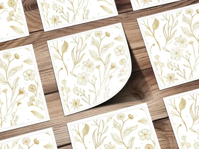 Golden Floral Seamless Pattern Digital Paper, Elegant Flowers, Gold Texture Design, 12x12 JPEG files, Printable Pattern, Digital Products