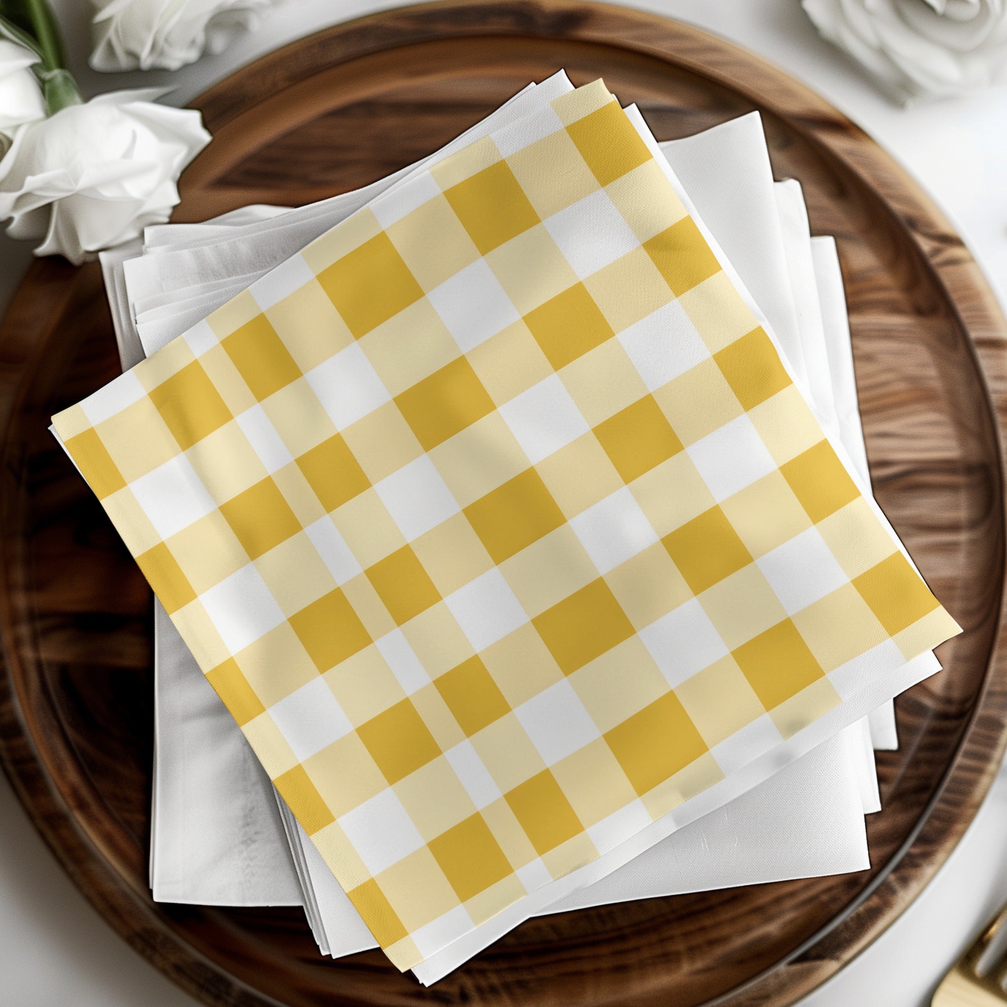 Goldenrod Gingham Digital Paper, Buffalo Check Seamless Pattern Commercial Use, Spring Gingham, Vibrant Plaid PNG