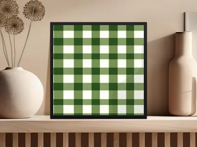 Green Gingham Digital Paper, Plaid Pattern Digital Download, Fabric Texture Seamless Pattern, Buffalo Check Scrapbook Paper, Tartan Digital