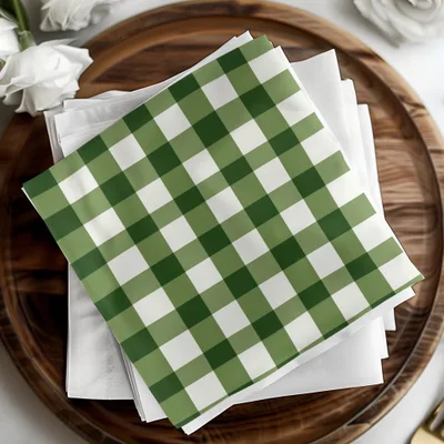 Green Gingham Digital Paper, Plaid Pattern Digital Download, Fabric Texture Seamless Pattern, Buffalo Check Scrapbook Paper, Tartan Digital