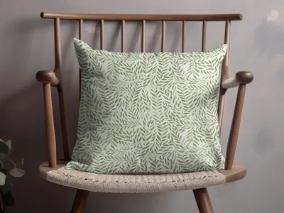 Green Monochrome Botanical Pattern Organic Leaf Repeat